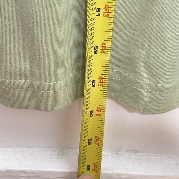 NWT Vintage Maxi Dress Green Cotton Size M Patchwork Block Print Boho Hippie Art - Picture 12 of 12